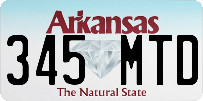 AR license plate 345MTD