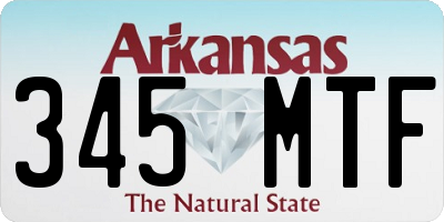 AR license plate 345MTF