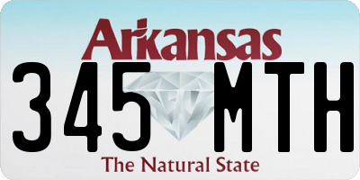 AR license plate 345MTH