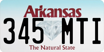 AR license plate 345MTI
