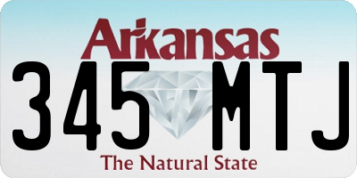 AR license plate 345MTJ
