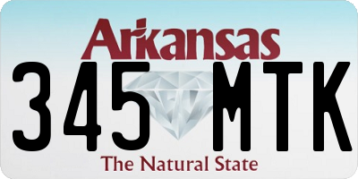 AR license plate 345MTK