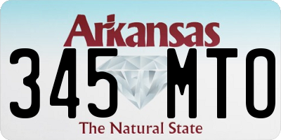 AR license plate 345MTO