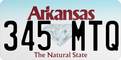 AR license plate 345MTQ