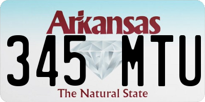 AR license plate 345MTU
