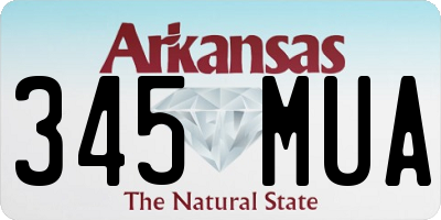 AR license plate 345MUA