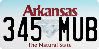 AR license plate 345MUB