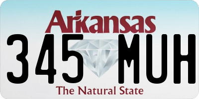 AR license plate 345MUH