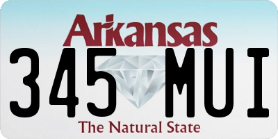 AR license plate 345MUI