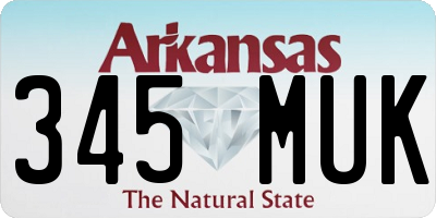 AR license plate 345MUK