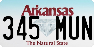 AR license plate 345MUN