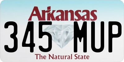 AR license plate 345MUP