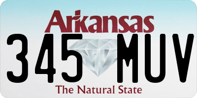 AR license plate 345MUV