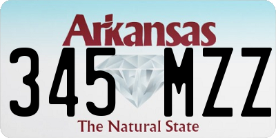AR license plate 345MZZ