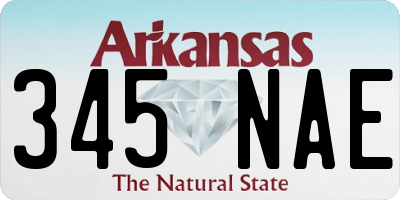 AR license plate 345NAE