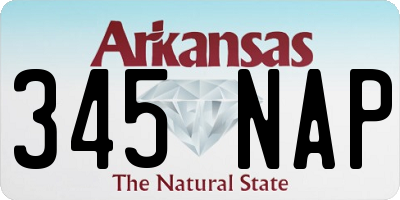 AR license plate 345NAP
