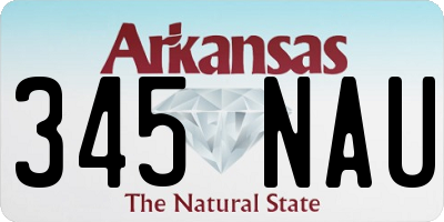 AR license plate 345NAU
