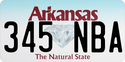 AR license plate 345NBA