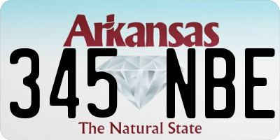 AR license plate 345NBE