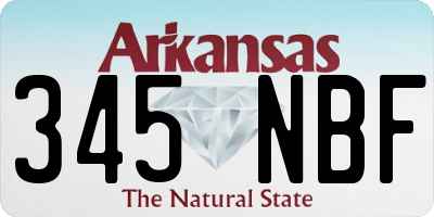 AR license plate 345NBF