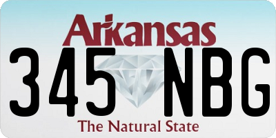 AR license plate 345NBG
