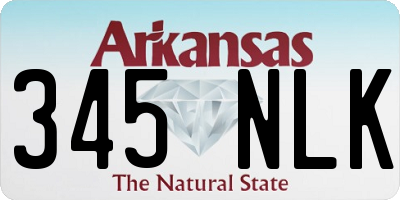 AR license plate 345NLK