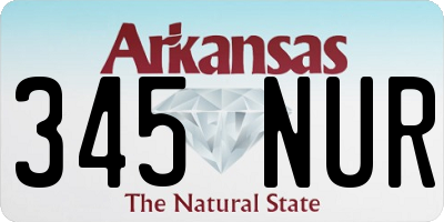 AR license plate 345NUR