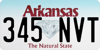 AR license plate 345NVT