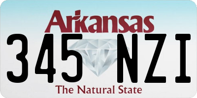 AR license plate 345NZI