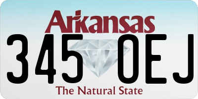 AR license plate 345OEJ