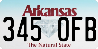 AR license plate 345OFB