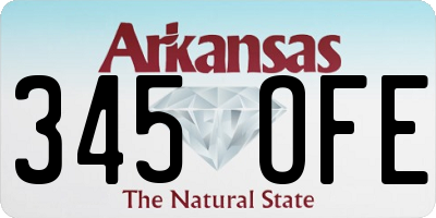 AR license plate 345OFE