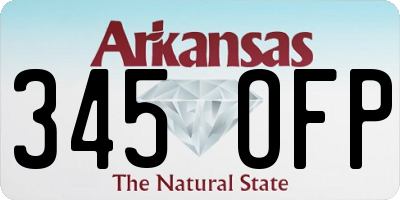 AR license plate 345OFP
