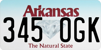 AR license plate 345OGK