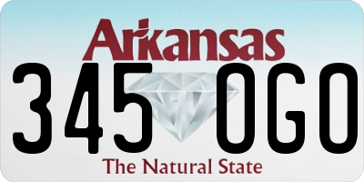 AR license plate 345OGO