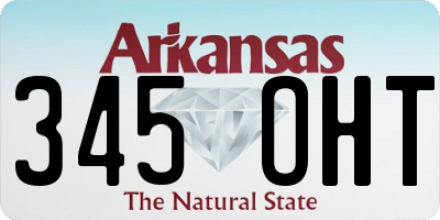 AR license plate 345OHT