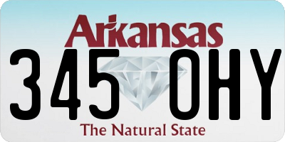 AR license plate 345OHY