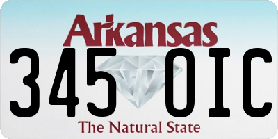 AR license plate 345OIC