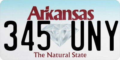 AR license plate 345UNY