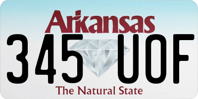 AR license plate 345UOF