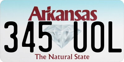 AR license plate 345UOL