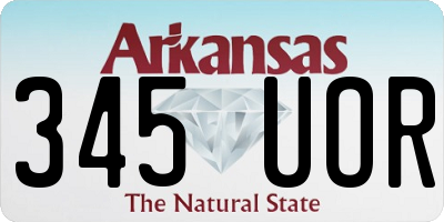AR license plate 345UOR