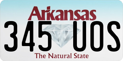AR license plate 345UOS
