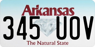 AR license plate 345UOV