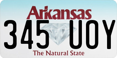 AR license plate 345UOY