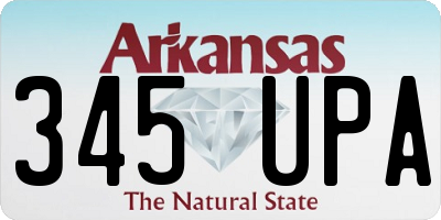AR license plate 345UPA