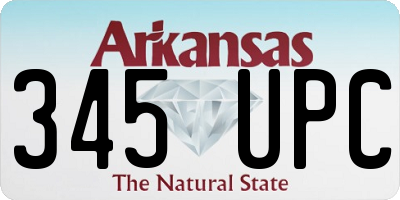 AR license plate 345UPC