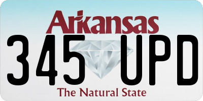 AR license plate 345UPD