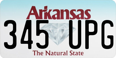 AR license plate 345UPG