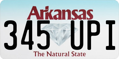 AR license plate 345UPI
